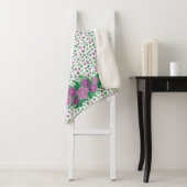 Paarse Hibiscus Sherpa Deken (In situ)