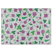 Paarse Hibiscus Snijplank (Voorkant)