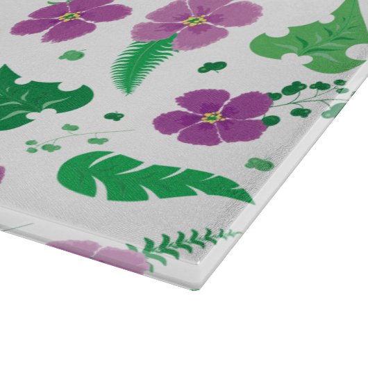 Paarse Hibiscus Snijplank (Hoek)