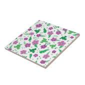 Paarse Hibiscus Tegeltje (Zijkant)