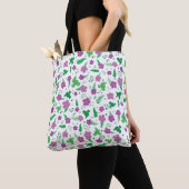 Paarse Hibiscus Tote Bag (Dichtbij)