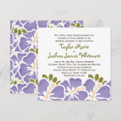 Paarse hibiscus Wedding-uitvindingen Kaart (Voorkant / Achterkant)