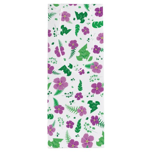 Paarse Hibiscus Wijn Cadeautas (Achterkant)