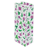 Paarse Hibiscus Wijn Cadeautas (Voorkant Gekanteld)