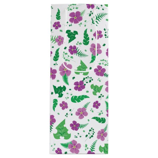 Paarse Hibiscus Wijn Cadeautas (Voorkant)