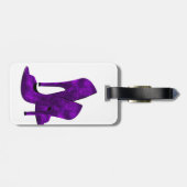 Paarse hiel- en hiel-schoenen bagagelabel (Achterkant horizontaal)