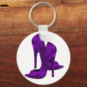 Paarse hiel- en hiel-schoenen sleutelhanger (Voorkant)