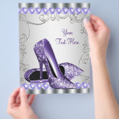 Paarse hiel-schokdemper flyer (Hand)