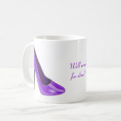 Paarse High-Hiel Coffee Mok (Voorkant links)