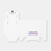 Paarse High School Band Custom Graduation Party Bedankdoosjes (Uitgevouwen)