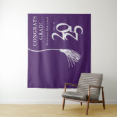 Paarse High School Graduation Party Foto Achtergro Wandkleed (In situ)