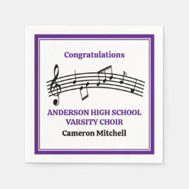 Paarse High School Koor Custom Party Servet