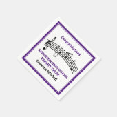 Paarse High School Koor Custom Party Servet (Hoek)