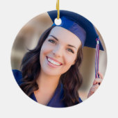 Paarse High School Marching Band Aangepaste Kerstm Keramisch Ornament (Achterkant)