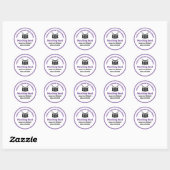 Paarse High School Marching Band Custom Party Ronde Sticker (Vel)