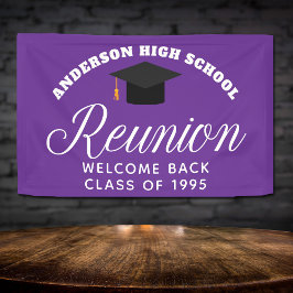 Paarse High School Reunion Custom Welkom Spandoek