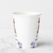 Paarse Highland Koe verjaardagsfeest Papieren Bekers (Rechts)