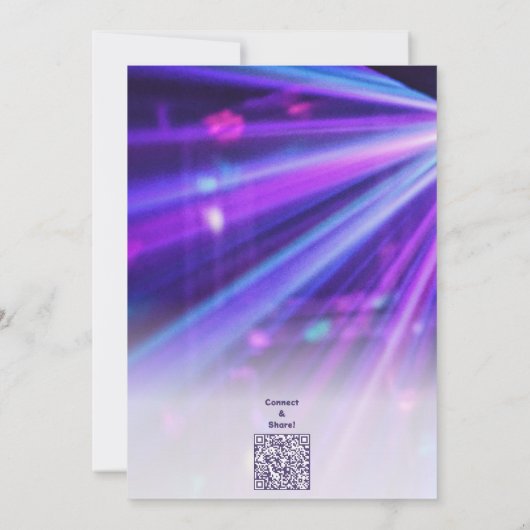 Paarse Hip-Hop Dance 12e verjaardag Uitnodiging (Achterkant)