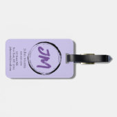 Paarse Hip Hop Rottweiler Bagagelabel (Achterkant horizontaal)