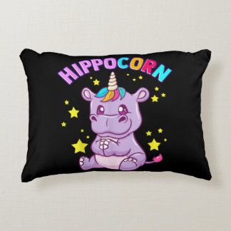 Paarse Hippo Corn Hippo Corn Hippopotamus Lover Accent Kussen