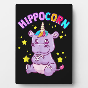 Paarse Hippo Corn Hippo Corn Hippopotamus Lover Fotoplaat