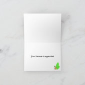 Paarse Hippo Dank je Bedankkaart (Binnen)