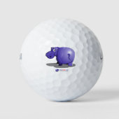 Paarse Hippo Golf Balls Golfballen (Voorkant)