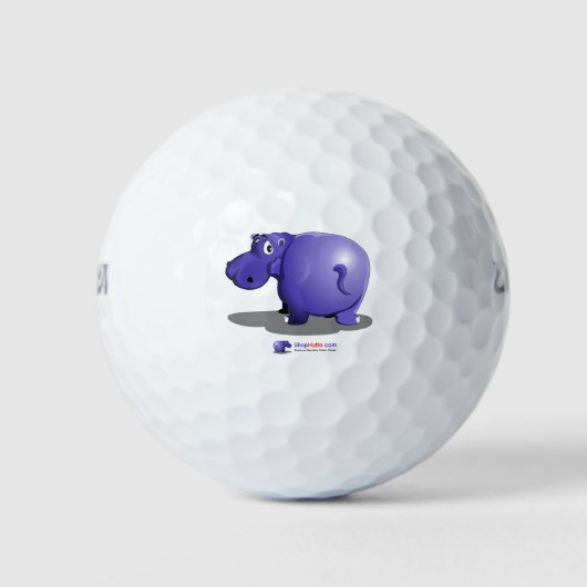 Paarse Hippo Golf Balls Golfballen (Voorkant)
