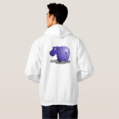 Paarse Hippo Hoodie (Achterkant volledig)
