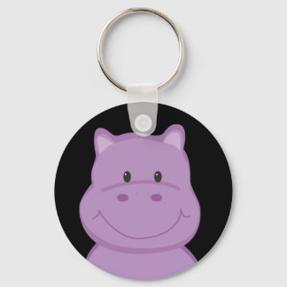 Paarse Hippo Sleutelhanger