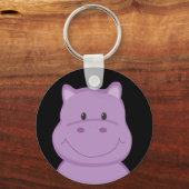 Paarse Hippo Sleutelhanger (Voorkant)