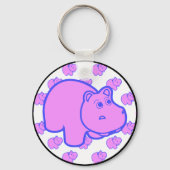 Paarse Hippo Sleutelhanger (Voorkant)