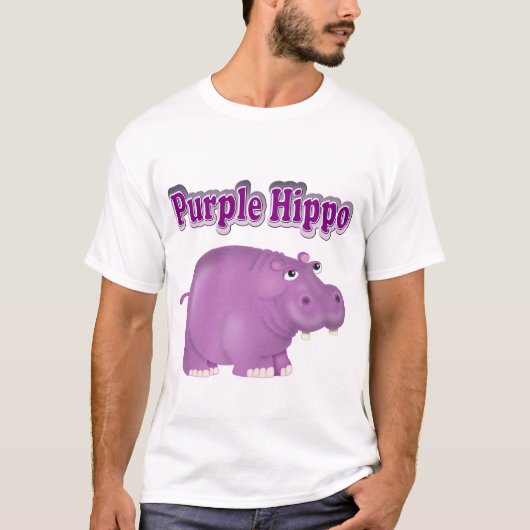 Paarse Hippo T-shirt (Voorkant)