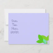 Paarse Hippopotamus Baby shower Kaart (Achterkant)