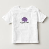 Paarse Hippopotamus Kinder Shirts (Voorkant)