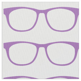Paarse Hipster Geek Glasses Fabric Stof