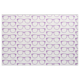 Paarse Hipster Geek Glasses Fabric Stof