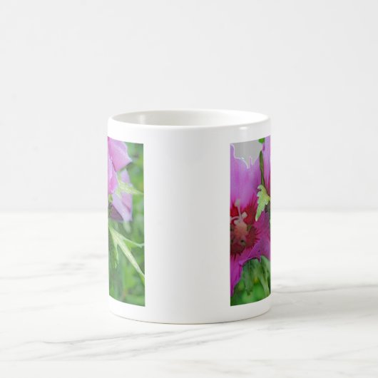 Paarse hisbiscus bloemen koffiemok (Center)