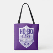 Paarse Ho-Bo Zorgtas Tote Bag (Achterkant)