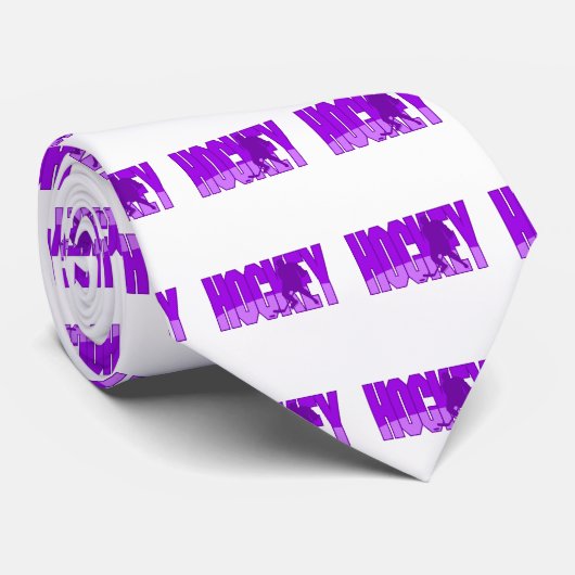 Paarse Hockey-Logo Stropdas (Opgerold)