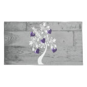 Paarse Hoesje van de hartslag Gepersonaliseerd Pil Kussensloop (Achterkant-Links)