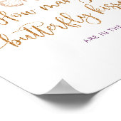 Paarse Hoeveel vlinder kisses baby shower spel Poster (Hoek)