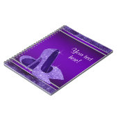 Paarse hoge hak gastenboek notitieboek (Linkerzijde)