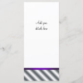 Paarse Hoge Hak Schoen Menu Kaarten (Achterkant)