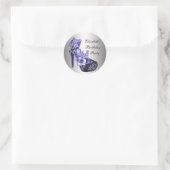 Paarse hoge hak schoen Stickers (Tas)