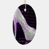 Paarse hoge hiel keramisch ornament (Rechts)