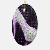 Paarse hoge hiel keramisch ornament (Links)