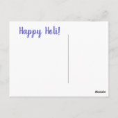 Paarse Holi Nacht, kleurpoeder Briefkaart (Achterkant)