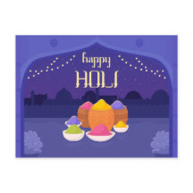 Paarse Holi Nacht, kleurpoeder