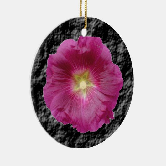 Paarse Hollyhocks Ornament (Rechts)